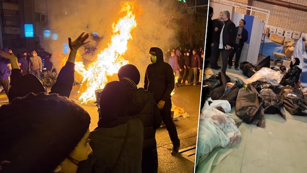 Vor allem in Irans Städten wird gegen die Mullahs protestiert.