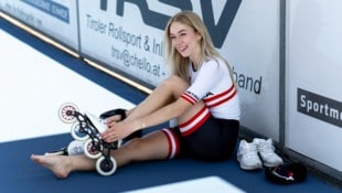 Jedes Jahr im März wechselt Katharina auf Rollschuhe.