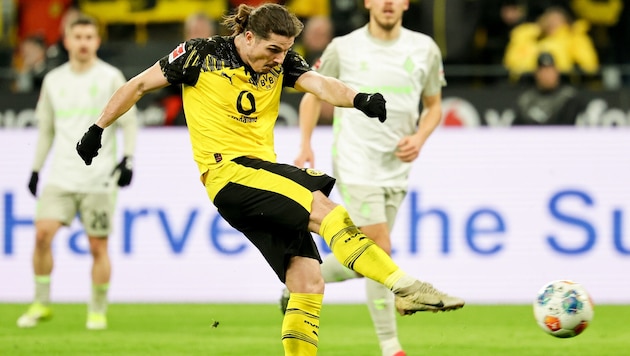 Marcel Sabitzer, Torschütze zum 2:0 für Borussia Dortmund