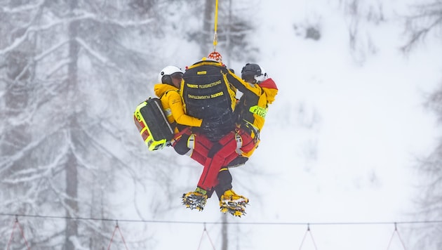 Magdalena Egger wurde mit dem Helikopter ins Krankenhaus gebracht.