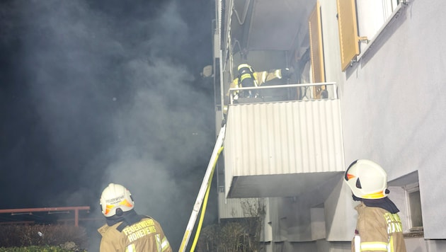 Florianijünger beim Einsatz in Hohenems
