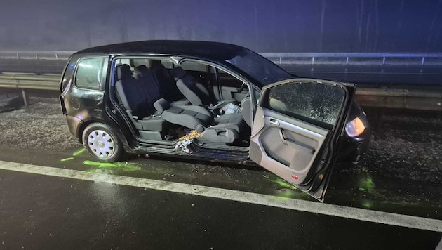 Der Fahrer musste über die Seite des Wagens befreit werden