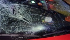 Das Unfallauto nach der Kollsion. 