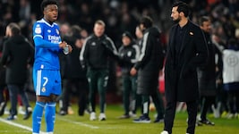 Frust bei Superstar Vinicius Junior (li.) und Neo-Trainer Alvaro Arbeloa