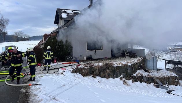 Das Erdgeschoß war bereits voll in Flammen gestanden.