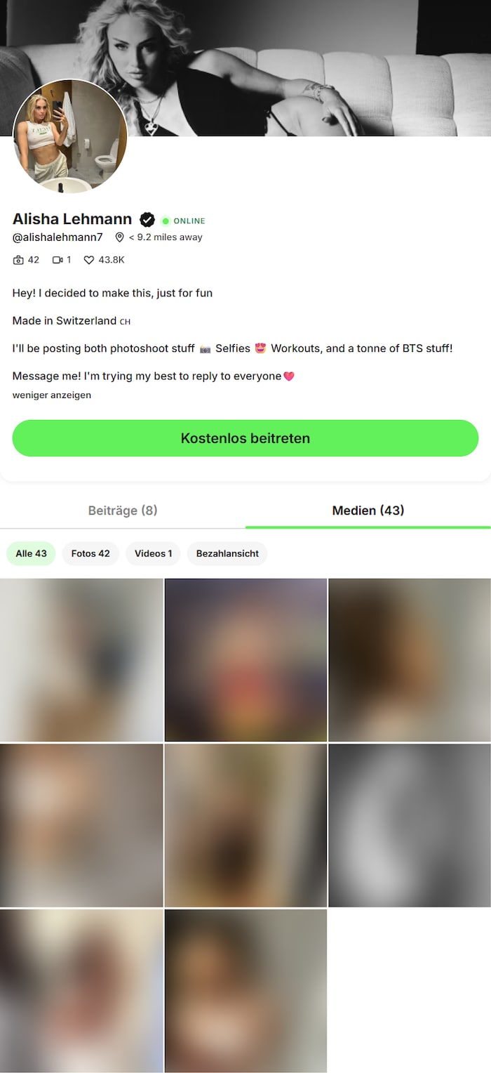 Lehmanns Fanvue-Profil