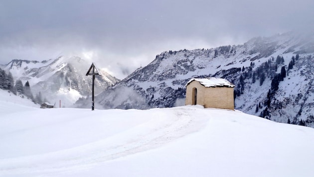 Die Kapelle Stofel liegt auf dem Weg der Damülser Runde