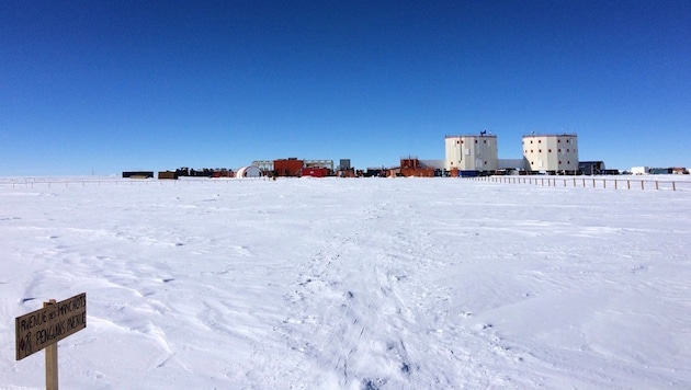 Dieses undatierte Bild zeigt die Concordia-Station in der Antarktis, wo im Ice Memory Sanctuary ...