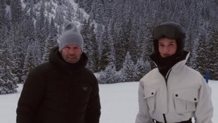 Jason Statham und Rosie Huntington-Whiteley schickten Grüße aus dem Urlaub in Ehrwald in Tirol.