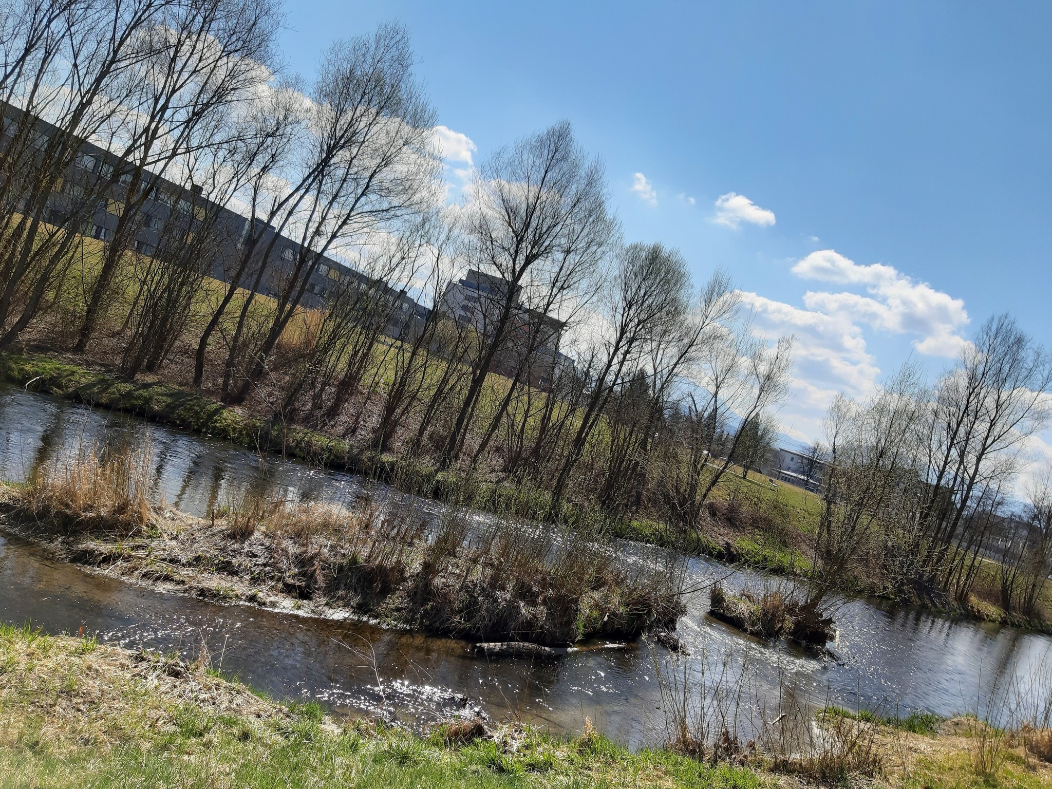 Die Glan im Glanpark beim Klinikum in Klagenfurt.