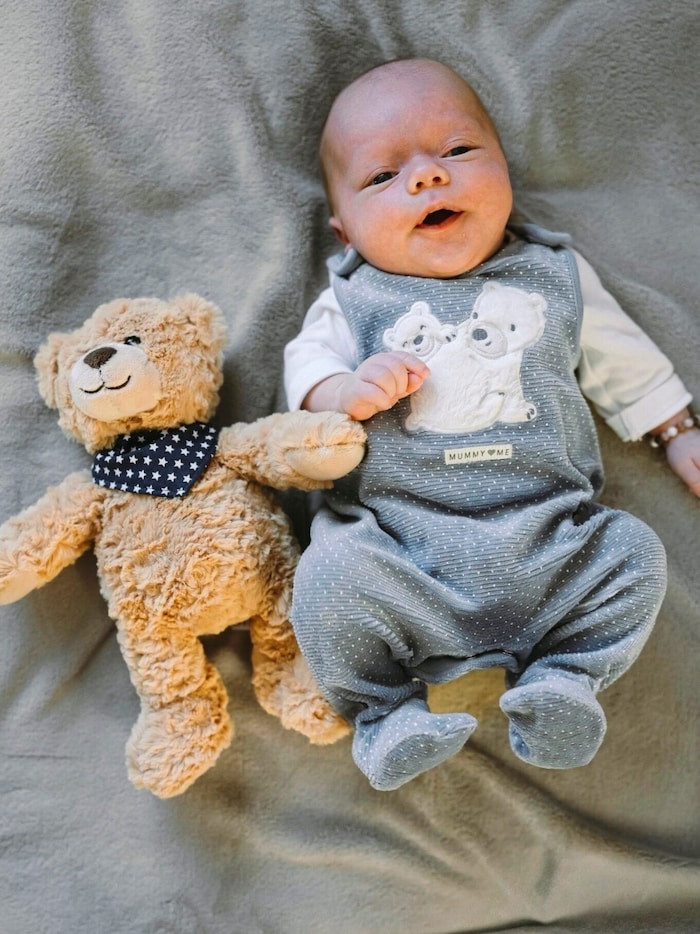 Rafael with his teddy bear