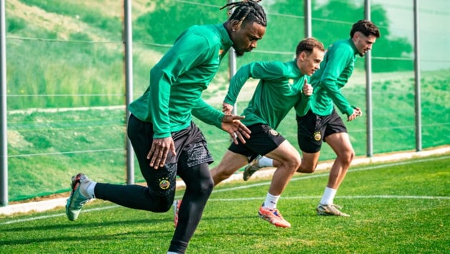 Der Kameruner Martin Ndzie ist in Benidorm in Rapids Vorbereitung eingestiegen, soll bald ...