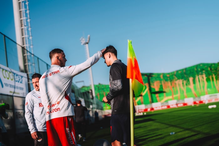 Marko Arnautovic (li.) mit Kerim Alajbegovic.