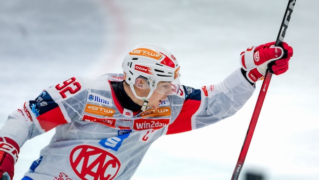 KAC-Kapitän Clemens Unterweger will am heutigen Freitag auch gegen Szekesfehervar jubeln.