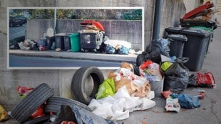 Auch in der Schwarzstraße wuchsen zuletzt Müllberge.