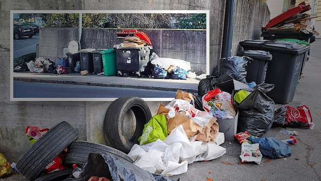Auch in der Schwarzstraße wuchsen zuletzt Müllberge.