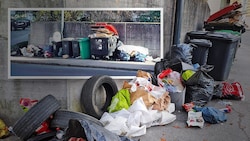 Auch in der Schwarzstraße wuchsen zuletzt Müllberge.