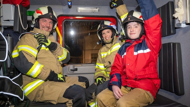 Die ganze Familie packt an: Caroline Supersberger mit Mann Georg und Sohn Zacharias.