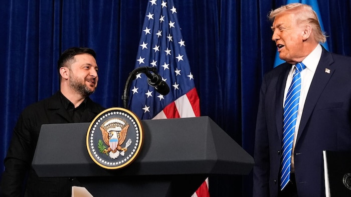 Wolodymyr Selenskyj und Donald Trump bei ihrem letzten Treffen in Mar-a-Lago