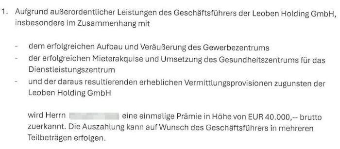 Bekommt Holding-Chef eine satte Prämie?