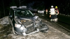 Eines der beiden Unfallautos auf der L88 