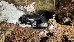 Ein Wagen landete in Hermagor im Graben.