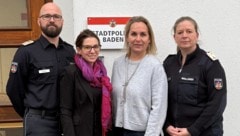 Erfolgreiches Quartett: Stadtpolizeikommandant David Friedl, Bürgermeisterin Carmen ...