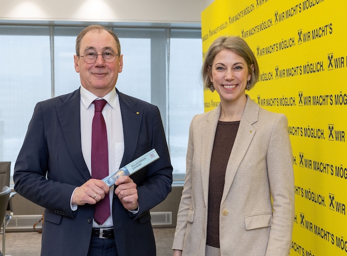 Martin Schaller, Generaldirektor RLB Steiermark, und Ariane Pfleger