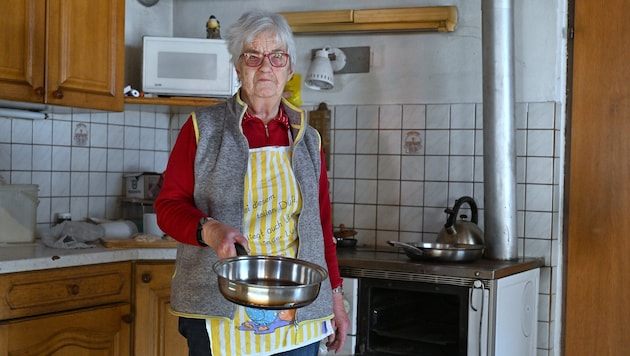 Elise Thurner in ihrer Küche in Maisholen