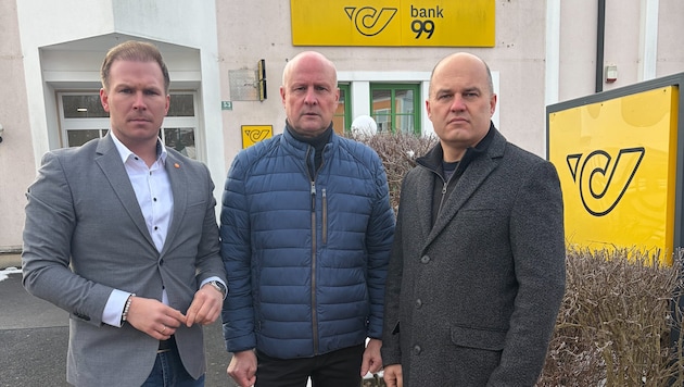 Gegen Schließungspläne: Halb, Deutsch und Trinkl (v.l.).