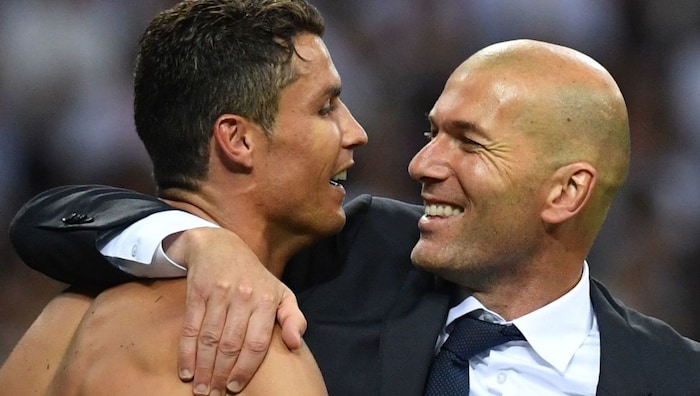 Von 2016 bis 2018 beziehungsweise 2019 bis 2021 war Zidane (r.) als Real-Trainer tätig.