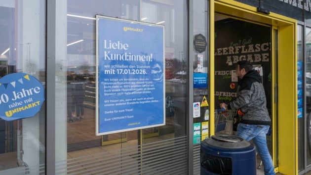 Der Unimarkt in Gleinstätten hat am Samstag das letzte Mal geöffnet. 