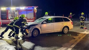 Die Feuerwehr Haid räumte die Unfallstelle.