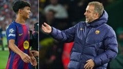 Dro Fernandez (li.) haut ab, Trainer Hansi Flick hat schon unterhaltsamere Informationen ...