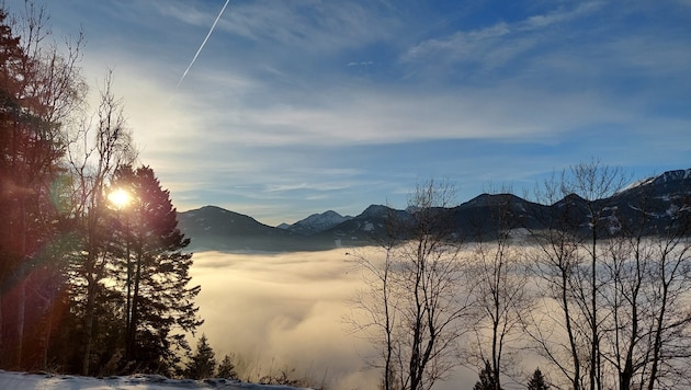 Unten kalt und nebelig, oben sonnig: Das Wochenende wird von ausgeprägtem Inversionswetter ...
