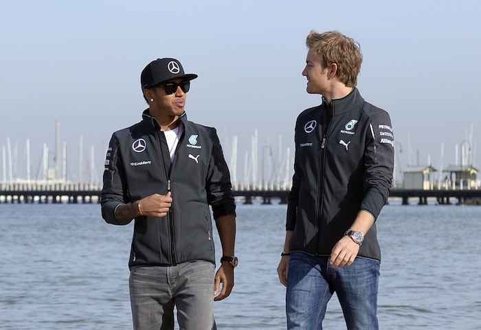 Ehemalige Teamkollegen: Lewis Hamilton (l.) und Nico Rosberg