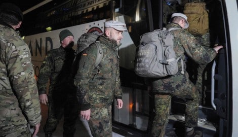 Deutsche Bundeswehrsoldaten auf Erkundungsmission in der grönländischen Hauptstadt Nuuk
