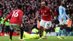 Bryan Mbeumo (Mitte) brachte Manchester United auf die Siegerstraße.