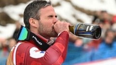 Vincent Kriechmayr nippt am Champagner – der verdiente Lohn für die erste ...