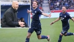 Der Erfolgslauf von Trainer Christian Ilzer (kleines Bild links oben) und seinen Hoffenheimern ...