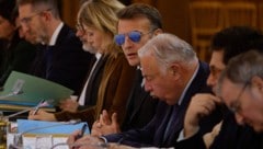 Emmanuel Macron im Rahmen der Sitzung zur Zukunft Neukaledoniens