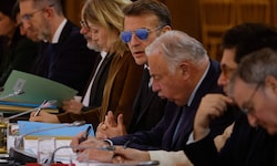 Emmanuel Macron im Rahmen der Sitzung zur Zukunft Neukaledoniens