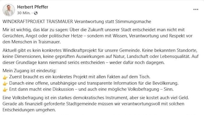 Zuerst brauche es einen konkreten Plan, dann könne man diskutieren, sagt die SPÖ in Traismauer.