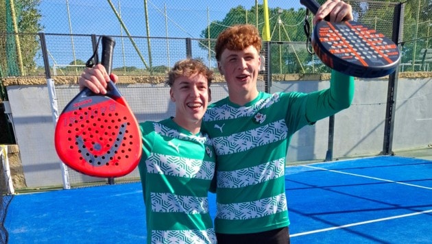 Zwei 19-Jährige triumphierten: Raphael Gschösser und Christian Huetz (r.).