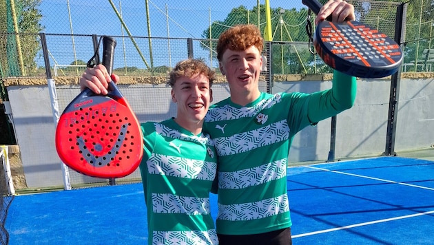 Zwei 19-Jährige triumphierten: Raphael Gschösser und Christian Huetz (r.).