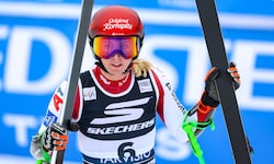 Cornelia Hütter fiel im Super-G weit zurück.