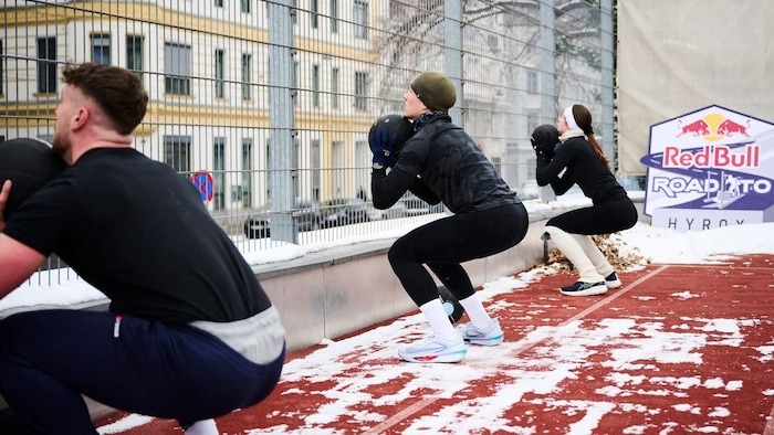 ... im Freien, bei harten, winterlichen Temperaturen.