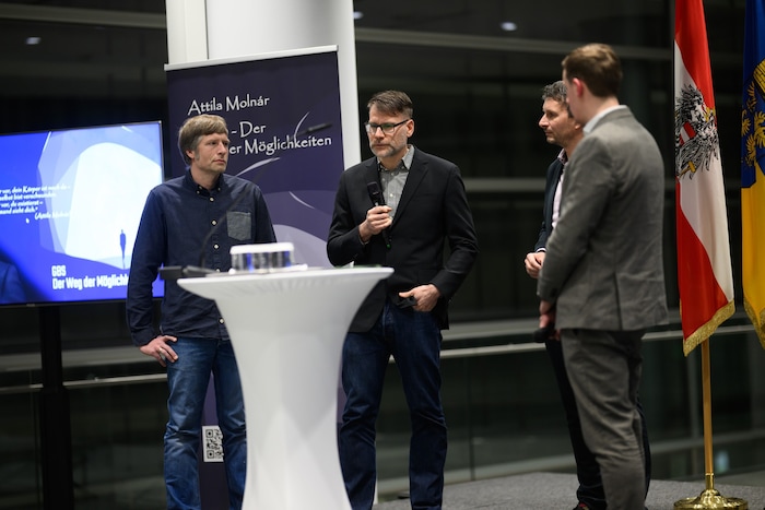 Florian Bartunek, Christian Doppler, Claudio Sunk, Nikolaus Frings im Gespräch