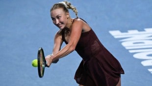 Anastasia Potapova verfügt über eine starke Rückhand.