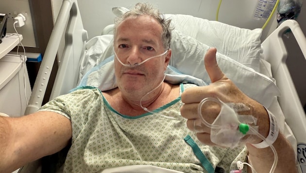 Morgan meldete sich bei seinen Followern mit einem Foto aus dem Krankenhaus.